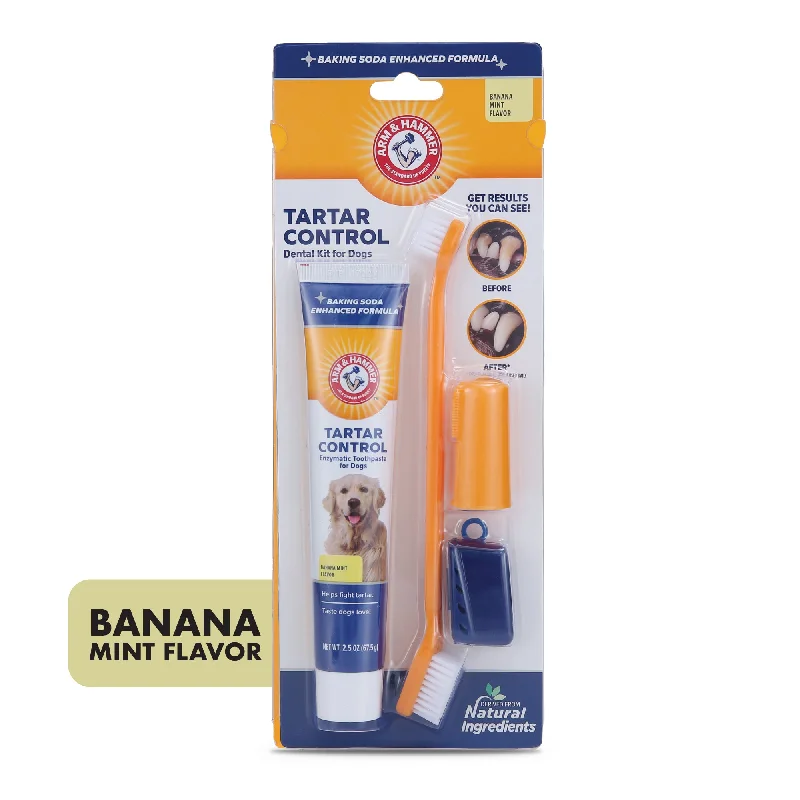 Arm and Hammer Tartar Control Dental Kit for Dogs Banana Mint