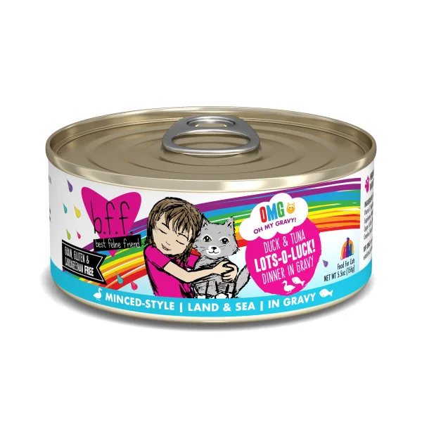 B.F.F. Lots-O-Luck! Duck and Tuna Dinner in Gravy, 156g (5.5oz)