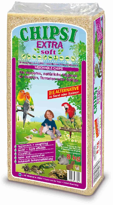 CHIPSI Extra Soft Rumeguş pentru păsări, animale mici şi reptile 8 kg