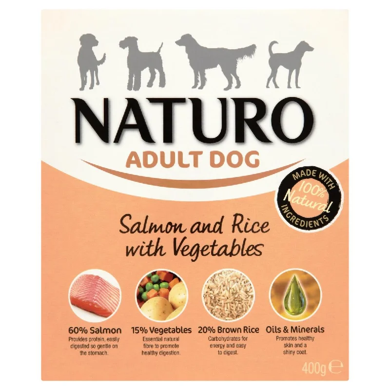 DOTS DONATION - Naturo | Gluten Free Wet Dog Food | Salmon & Rice with Vegetables - 150g