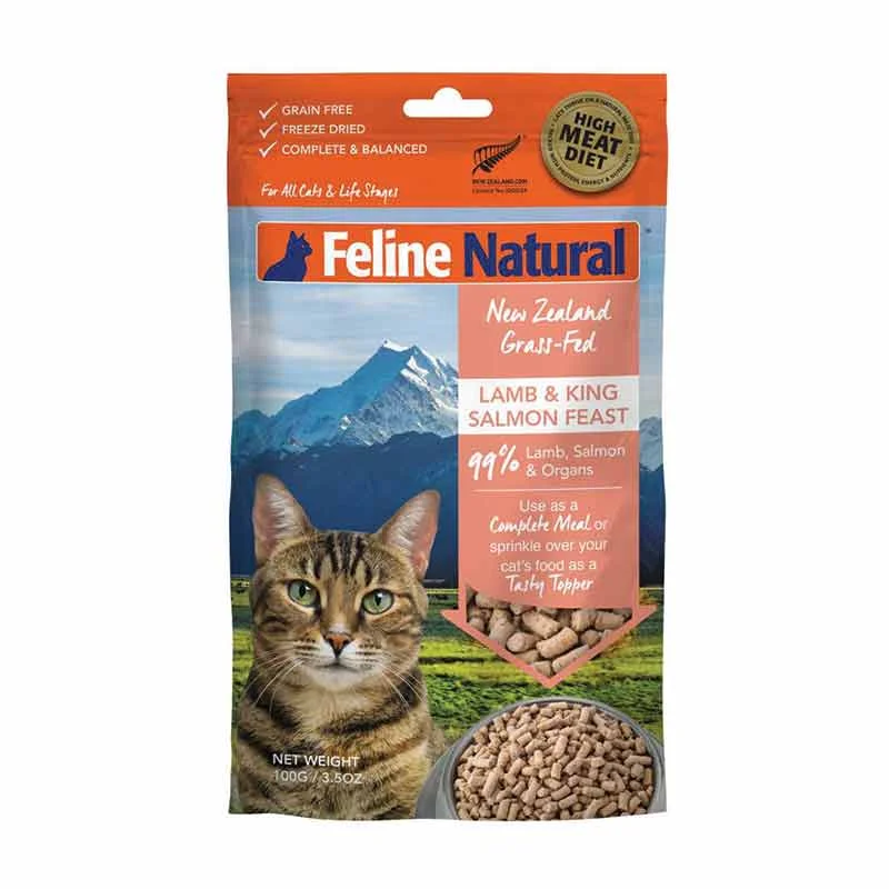 FELINE NATURAL Freeze-Dried Lamb & Salmon, 100g (3.5oz)