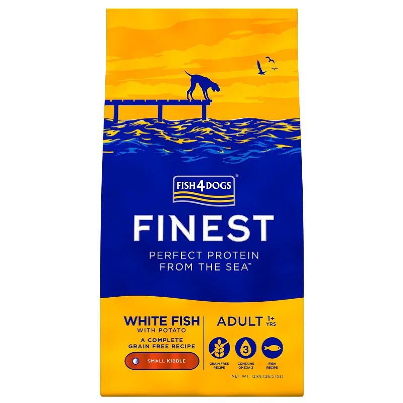 Fish4Dogs Finest | Grain Free Dry Dog Food | Small Breed Adult | White Fish with Potato