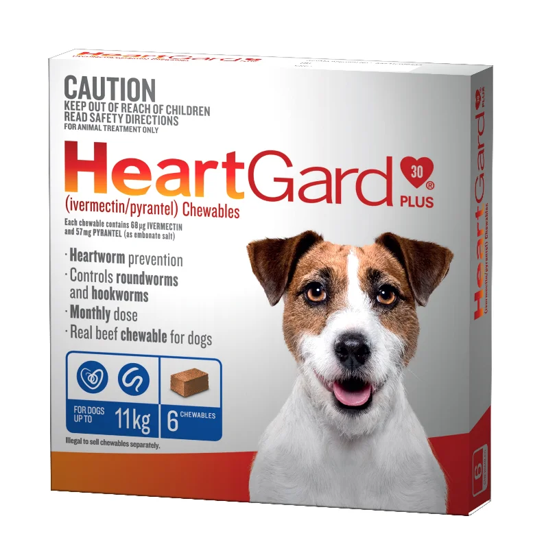 Heartgard Plus Chews For Dogs Up To 11kg  6 Pack