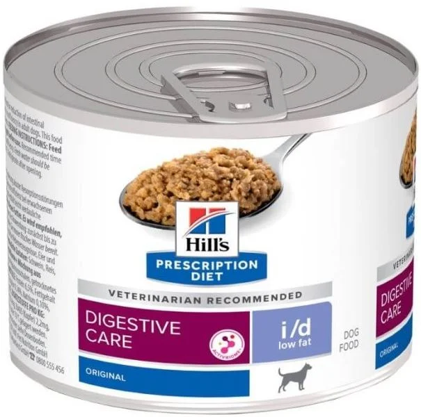 HILL's PD CANINE I/D Low Fat Conservă pt tulburări gastrointestinale 200g