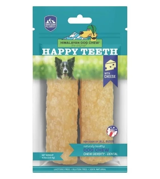 Himalayan Pet Supply Happy Teeth Cheese Dental Chew Dog Treats