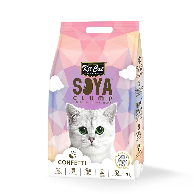 Kit Cat Soya Clumping Cat Litter Confetti 7L