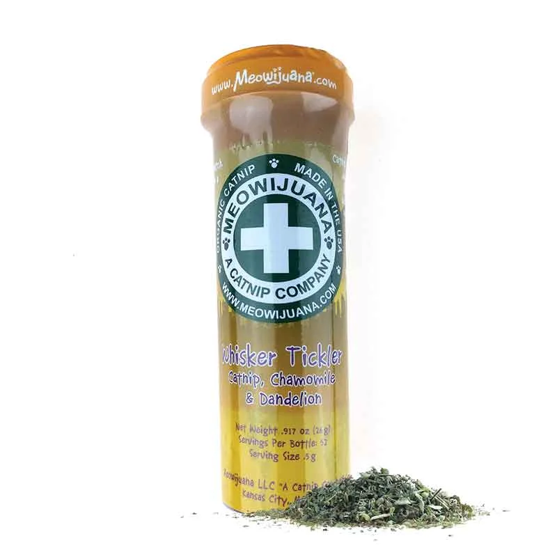 MEOWIJUANA Whisker Tickler Catnip, Chamomile & Dandelion Blend, 26g