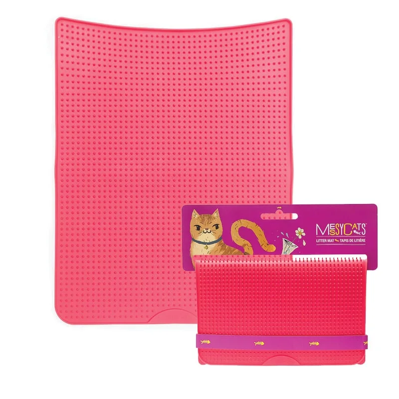 MESSY CATS Litter Mat, Red