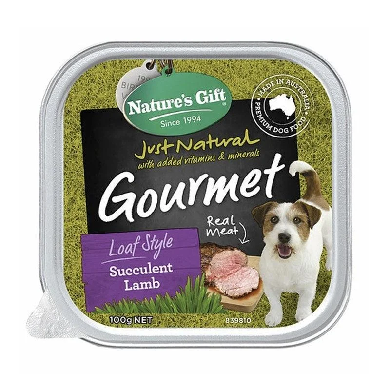 Nature's Gift Gourmet Loaf Style Succulent Lamb Tray Dog Food