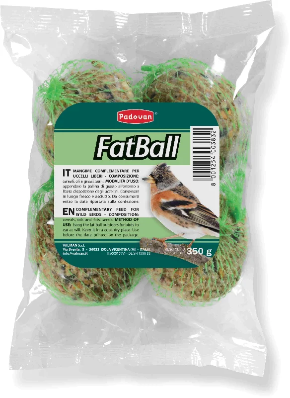 PADOVAN FAT BALL Hrană pentru păsări sălbatice, sub formă de bilă 4 bucăţi, 350g