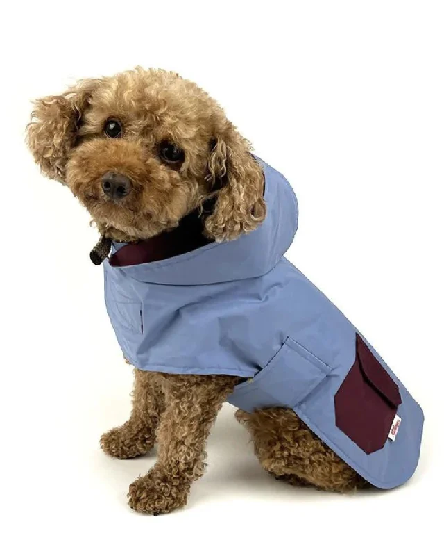 Reversible Rain Coat in Blue & Cabernet (FINAL SALE)