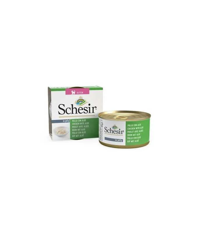 Schesir Cat Wet Food-Kitten Chicken Fillets With Aloe -85g