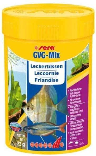 SERA GVG-Mix Hrană fulgi din larve de insecte şi alge 100ml