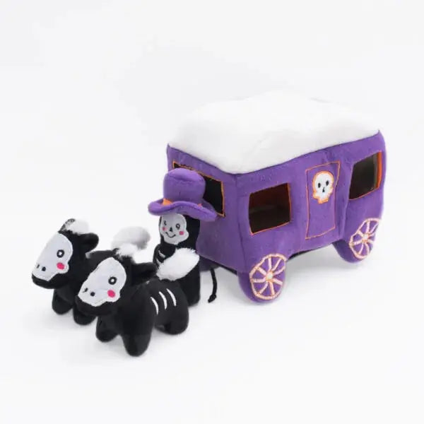 Zippy Paws Halloween Burrow Haunted Carriage Dog Toys